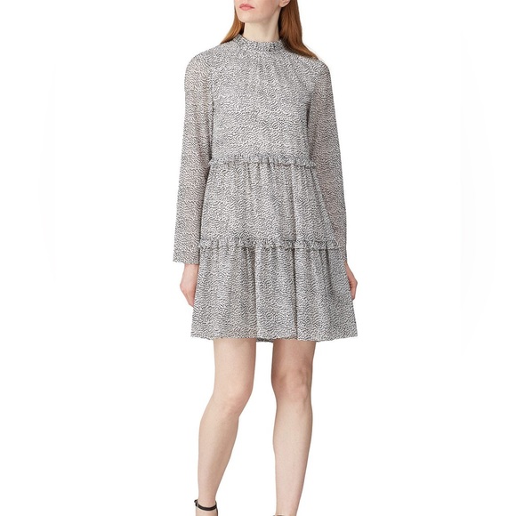 Ted Baker London Chiffon Phenia Dress XL Lpng Sleeve EUC - Picture 3 of 9